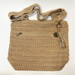 The Sak Tan Crochet Shoulder Bag